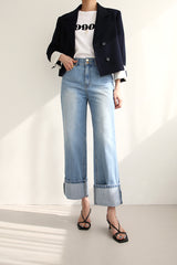 マリーンロールアップジーンズ / MARINE ROLL-UP JEANS / WIDE DENIM PANTS