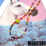 スマイルレインボーネックレス / SMILE RAINBOW NECKLACE /  AB6IX 착용