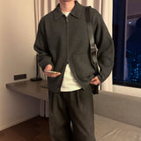 チップハチカラージップアップニットウェア / Chip Hachi Collar Zip-Up Knitwear (5 colors)