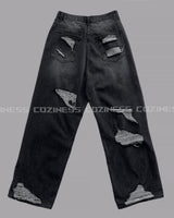 ダメージワイドパンツ / SK Damage Wide Pants (2 colors)