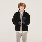 グラフィックフリースジャケット/GRAPHIC FLEECE JACKET BLACK (6698687922294)