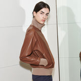 [UNISEX] ROY FAUX LEATHER JUMPER, BROWN (6626805416054)