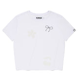 リフレクティブグラフィッククロップTシャツ