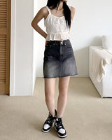 [MADE] Inch Basic Denim Mini Skirt