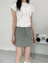 ナイロンローストリングミニスカート / nylon low string mini skirt