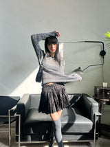 ボカシウェーブルーズニット/Bokashi weave loose knit
