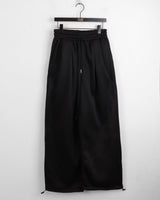 Twee pintuck two-way banding long wide jogger pants