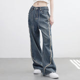 Weather Cable Vintage Denim Pants (belt set)