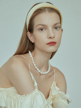 Butter Yellow Velvet Headband (6611846692982)