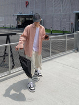 No.0306 M linen crinkle SHIRT (3color)