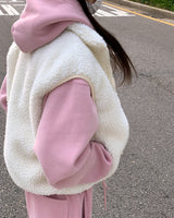 [BELLIDE MADE] Fleece wool vest.