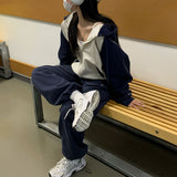 [BELLIDE MADE] Spring version. Raglan color zip-up hoodie