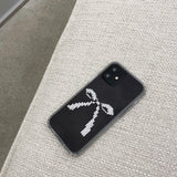 RIBBON KNIT HARD JELL CASE _BLACK
