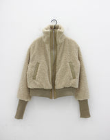 ブックルクロップハイネックジャケット/Bookle Crop High Neck Jacket (2color)