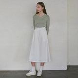Cotton shirring skirt (6683786346614)