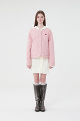 スモールチェリーボタンニットスカート／SMALL CHERRY BUTTON KNIT SKIRT [CREAM]
