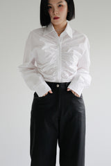 リンクルシアリングシャツ/Wrinkle Shirring Shirt (2color)