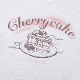 チェリーケーキグラフィックポイントスウェットシャツ／CHERRY CAKE GRAPHIC RIB POINT SWEATSHIRT [MELANGE GRAY]