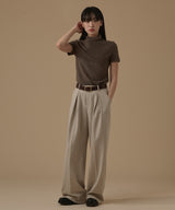 HALF SLEEVE HIGH NECK TOP