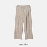 クリーングアイスタックバンディングワイドパンツ / LMN Cooling Ice Two Tuck Banding Wide Pants (4 colors)