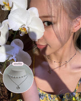 Pretzel Layered Pearl Choker Necklace - Silver ver. (Momoland Jooe Necklace)