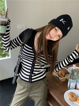 backpoint stripe cardigan