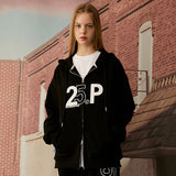 センスロゴフードジップアップ/25P SENSE LOGO HOOD ZIP UP_BLACK