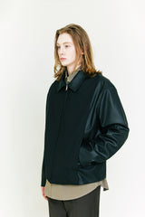Panel Layered Blouson leather body (6683709800566)