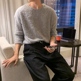 LMN Felt Angora Round Knitwear (5 colors)
