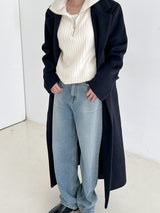 リブハーフジップアップニット / Ribbed Half Zip Up Knit (4color)