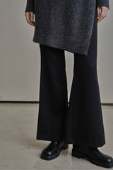 ブーツカットウールパンツ/BOOT-CUT WOOL PANTS_BLACK