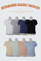 スリムパステル半袖Tシャツ (8color)