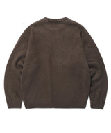 BRUSHED SELLER LOGO KNIT CREWNECK BROWN(CV2DFUK600A)