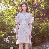 フリルリボンミニドレス / Frill Ribbon Mini Dress (BABY PINK)