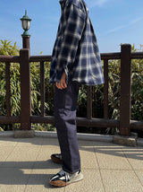 +5cm White Stitch Denim Pants (4005) (6697634660470)