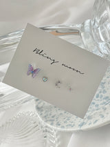 ルシードパープルバタフライピアスセット/[4 set] Lucid Purple Butterfly Piercing Set