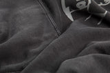 headache hoodie (washed black) (4602058506358)