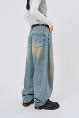 Milano balloon wide denim pants
