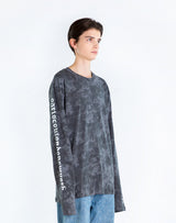 タイダイ 長袖Tシャツ ブラック/ tiedye long sleeve black (4437316763766)