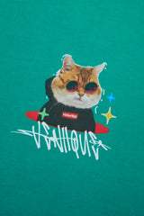 サングラスキャット半袖Tシャツ / VENTIQUE Sunglasses cat T-shirt 3color