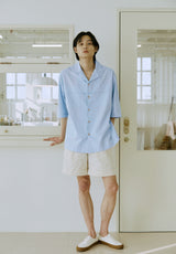 ユニセックスフォールディングシャツ/unisex folding shirts sky blue