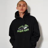 BURNING CAR HOODIE BLACK (6616271257718)