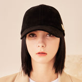 VA Square Suede Ball Cap / Black