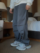 Rap string pintuck nylon pants 2C
