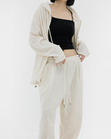 コージーフードジップアップ/Cozy Hood Zip-Up (3color)