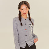 AQO BEAR ROUND NECK CARDIGAN (6678324412534)