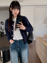 ディープブルーデニムルーズワイドパンツ