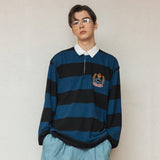 GHCラグビーシャツ/GHC RUGBY SHIRT_BLUE BROWN