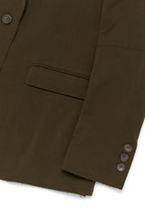 OVERFIT CUT OFF BLAZER [BROWN]