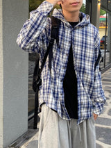 Avant-check hooded shirt  3C